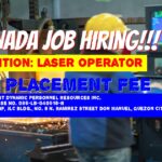 Hiring Laser Operator for Plimentel Inc., under 1st Dynamic Personnel Resources Inc.