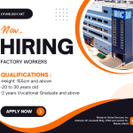 Hiring Factory Workers for Mac Valves Asia Inc.