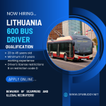 Urgent Hiring: Bus Drivers for Lithuania – Apply Now with Primeworld Manpower Agency, Inc.!