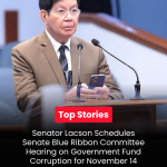 Senator Lacson Schedules Senate Blue Ribbon Committee Hearing on Government Fund Corruption