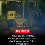 Thieves Steal Cypress Tabletops and Liquor from Miaoli Warehouse