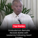 Ombudsman Remulla Reveals Battle with Leukemia Following Heart Surgery
