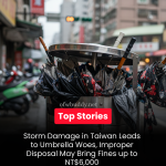 Umbrella Chaos in Taiwan: Storm Damage Spurs Repairs and Disposal Fines up to NT$6,000