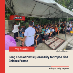Long Lines at Max’s Quezon City for Php5 Fried Chicken Promo