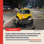 Woman Dies After Being Struck by Taxi in Kaohsiung’s Gushan District