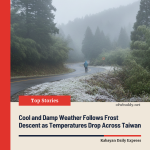 Cool and Damp Weather Follows Frost Descent as Temperatures Drop Across Taiwan