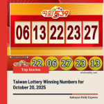 Taiwan Lottery Winning Numbers for October 20, 2025