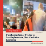 Drunk Foreign Trainer Arrested for Punching Pedestrian, Shot After Police Questioning