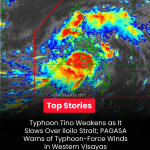Typhoon Tino Weakens as It Slows Over Iloilo Strait; PAGASA Warns of Typhoon-Force Winds in Western Visayas