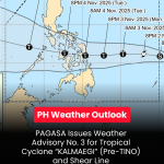PAGASA Issues Weather Advisory No. 3 for Tropical Cyclone “KALMAEGI” (Pre-TINO) and Shear Line