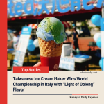 Taiwanese Ice Cream Maker Wins World Championship in Italy with “Light of Oolong” Flavor