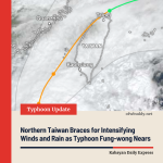Northern Taiwan Braces for Intensifying Winds and Rain as Typhoon Fung-wong Nears