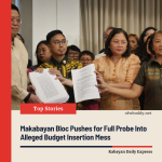 Makabayan Bloc Seeks Full Probe Into Budget Insertion Scandal Involving Top Cabinet Officials
