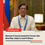 Warrant of Arrest Issued for Former Ako Bicol Rep. Zaldy Co and 17 Others