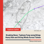 Breaking News: Typhoon Fung-wong Brings Heavy Rain and Strong Winds Across Taiwan