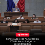 Senate Approves ₱6.793 Trillion 2026 National Budget on Second Reading