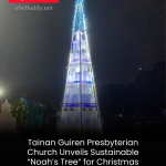 Tainan Guiren Presbyterian Church Unveils Sustainable “Noah’s Tree” for Christmas