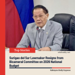 Surigao del Sur Lawmaker Resigns from Bicameral Committee on 2026 National Budget