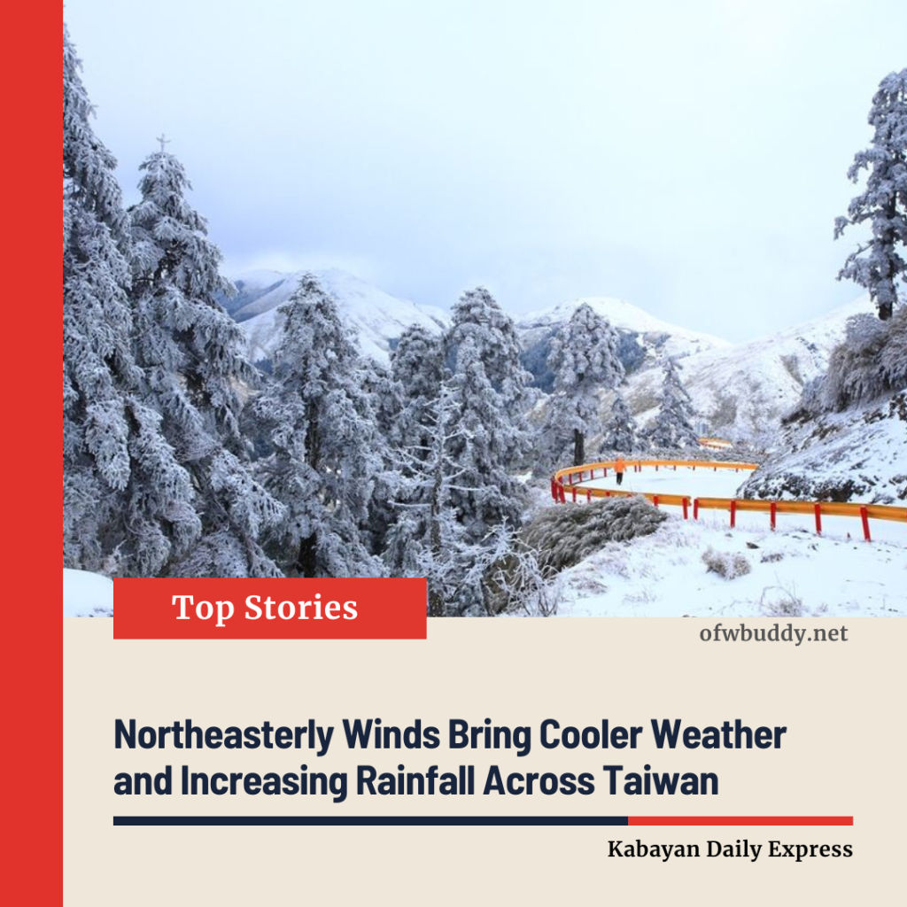 Taiwan Weather Update: Cooler Temperatures and Increasing Rainfall as ...