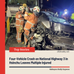 Four-Vehicle Crash on National Highway 3 in Hsinchu Leaves Multiple Injured