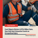 Court Rejects Worker’s NT$4 Million Claim, Says Only Heat Exhaustion Counts as Occupational Injury