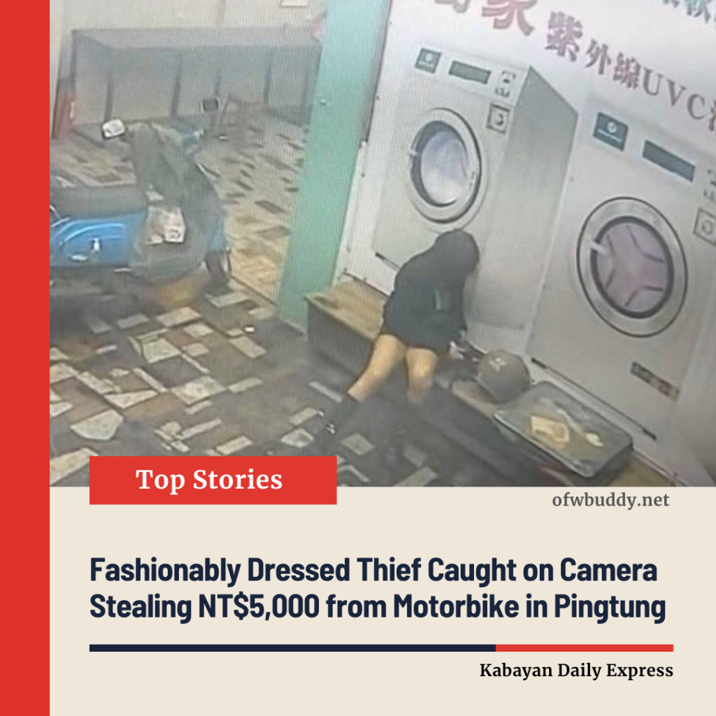 Fashionably Dressed Thief Caught on Camera Stealing NT$5,000 from ...