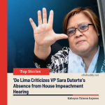 De Lima Criticizes VP Sara Duterte’s Absence from House Impeachment Hearing
