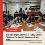 Domestic Helper Jobs Open in Turkey with No Placement Fee, Agency Announces Urgent Hiring