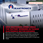 New DeaTronics Opens Hiring for Factory Workers as Taiwan Electronics Sector Expands