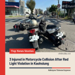 3 Injured in Motorcycle Collision After Red Light Violation in Kaohsiung