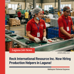 Reck International Resource Inc. Now Hiring Production Helpers in Laguna!