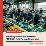 Now Hiring: Production Workers at FASTRACK Multi-Purpose Cooperative
