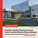 Bonafide Trainology Placement Services Opens Production Operator Hiring in Batangas