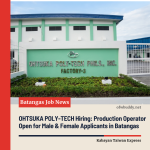 OHTSUKA POLY-TECH Hiring: Production Operator Open for Male & Female Applicants in Batangas