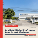 Sanyo Plastic Philippines Hiring Production Support Workers in Biñan, Laguna