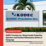 KODEC Precision Inc. Hiring Female Production Operators and Machine Maintenance Setters in Pampanga 2026