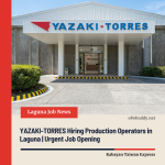 YAZAKI-TORRES Hiring Production Operators in Laguna | Urgent Job Opening