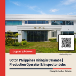 Gotoh Philippines Hiring in Calamba | Production Operator & Inspector Jobs