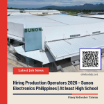 Hiring Production Operators 2026 – Sunon Electronics Philippines